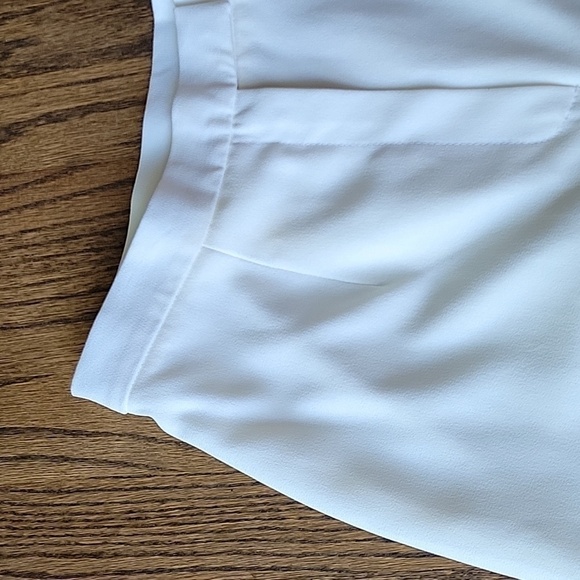 Gantos High Wasted Pleated Wide Straight Leg Trousers Vintage Ivory Off White 12 - Picture 7 of 16